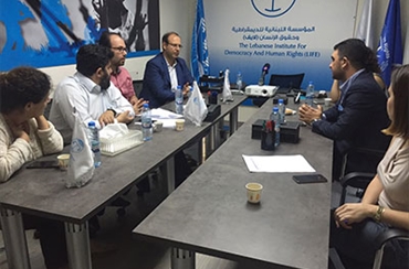 لقاء منظمات حقوق الإنسان  للتضامن مع مدير المؤسسة المحامي نبيل الحلبي