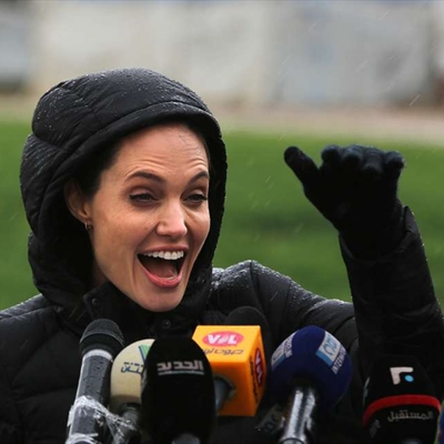 Angelina Jolie visits refugees in Lebanon